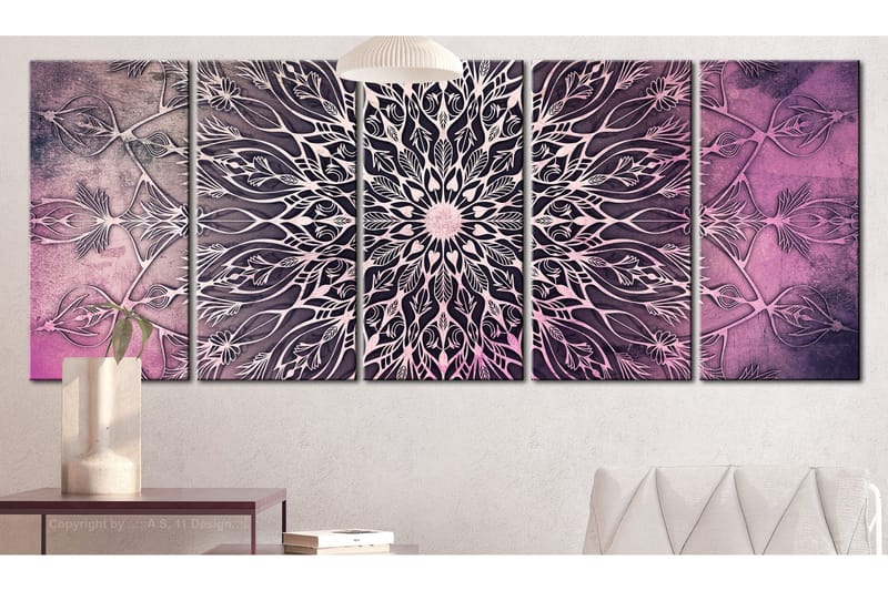 Taulu Center 5 Parts Narrow Pink 200x80 - Artgeist sp. z o. o. - Sisustustuotteet - Taulu & taide - Canvas-taulu