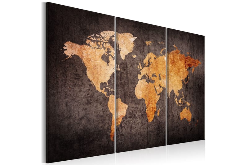 Taulu Chestnut World Map 120x80 - Artgeist sp. z o. o. - Sisustustuotteet - Taulu & taide - Canvas-taulu