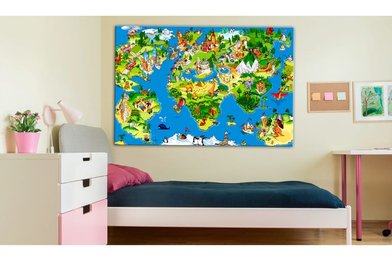 Taulu Children's Map (1 Part) Wide 90x60, Artgeist sp. z o. o.