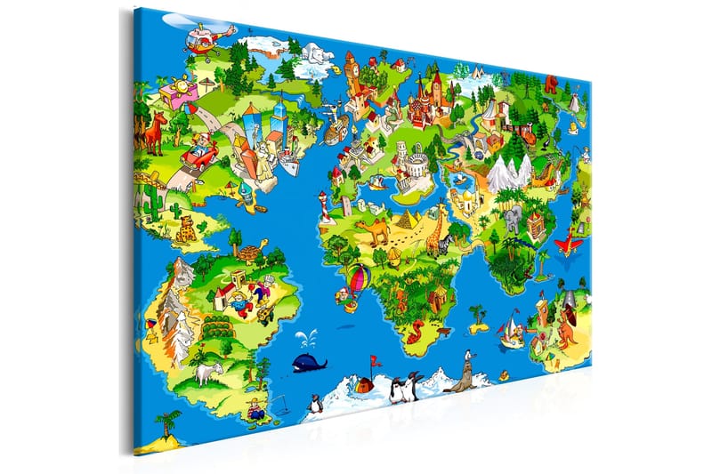 Taulu Children's Map (1 Part) Wide 90x60 - Artgeist sp. z o. o. - Sisustustuotteet - Taulu & taide - Canvas-taulu
