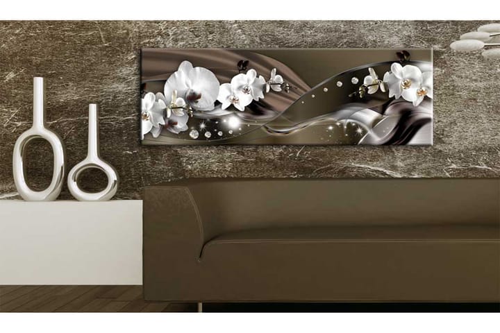 Taulu Chocolate Dance Of Orchid 120x40 - Artgeist sp. z o. o. - Canvas-taulu - Seinäkoristeet