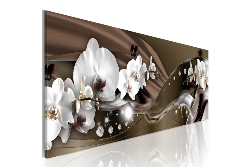 Taulu Chocolate Dance Of Orchid 150x50, Artgeist sp. z o. o.
