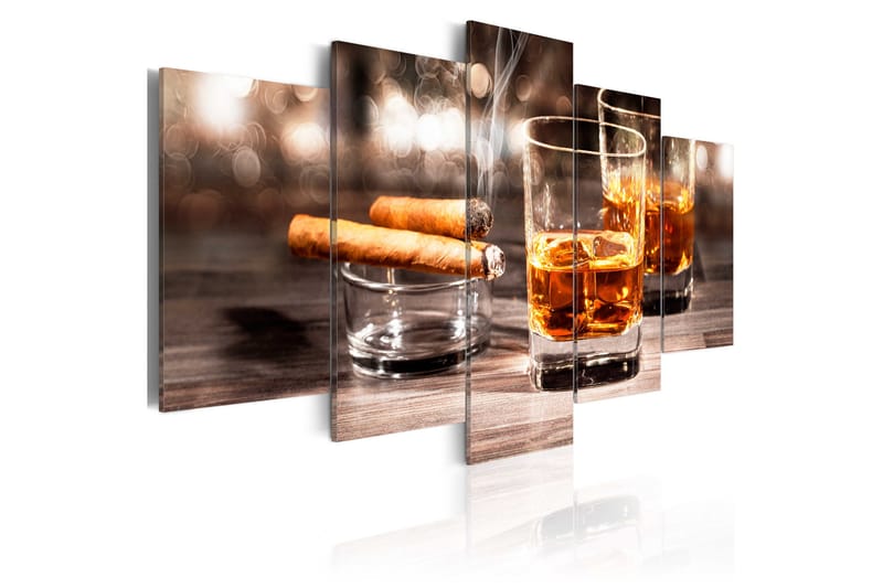 Taulu Cigar And Whiskey 100x50, Artgeist sp. z o. o.