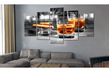 Taulu Cigars And Whiskey 200x100 - Artgeist sp. z o. o. - Sisustustuotteet - Taulu & taide - Canvas-taulu