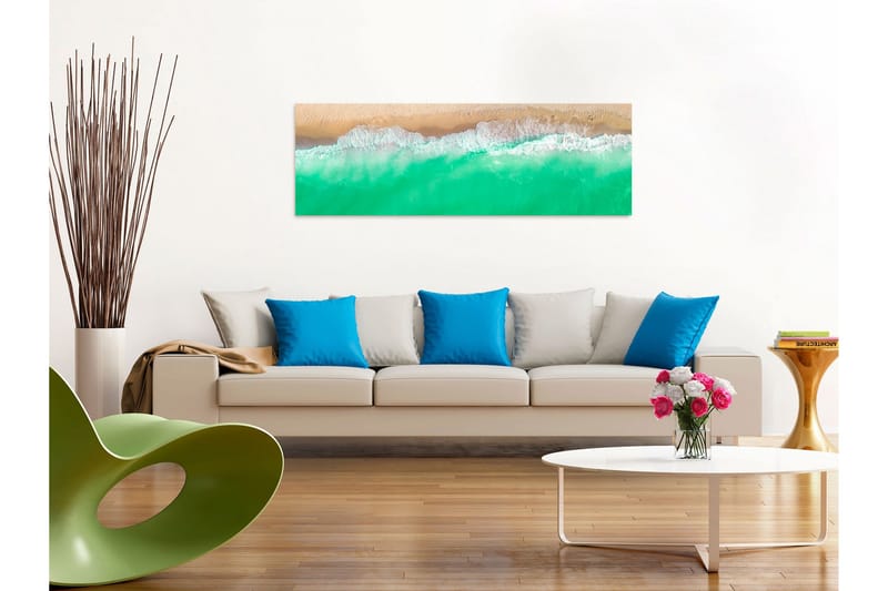 Taulu Coast (1 Part) Narrow Green 120x40, Artgeist sp. z o. o.