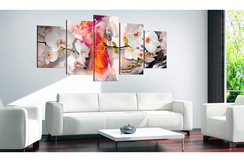 Taulu Colorful Background And Orchids 200x100 - Artgeist sp. z o. o. - Sisustustuotteet - Taulu & taide - Canvas-taulu