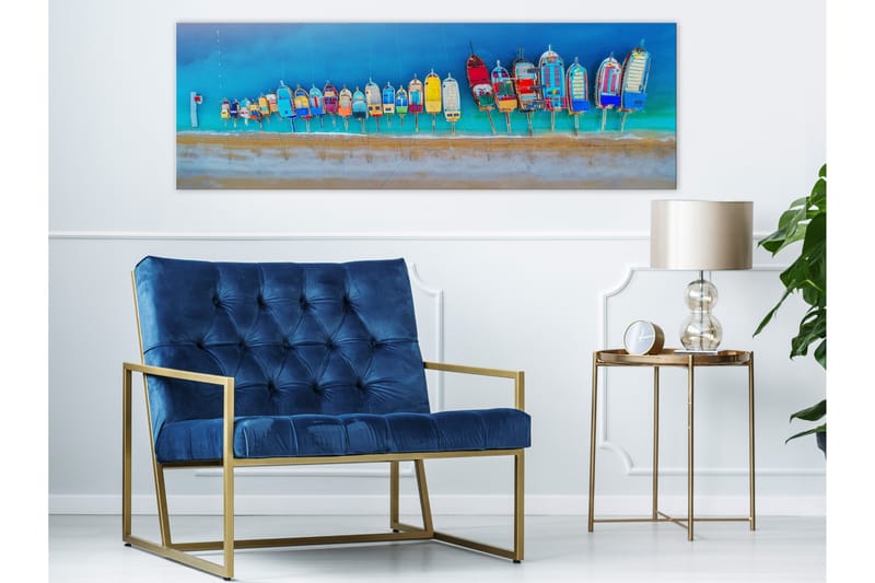 Taulu Colourful Boats (1 Part) Narrow 150x50 - Artgeist sp. z o. o. - Sisustustuotteet - Taulu & taide - Canvas-taulu