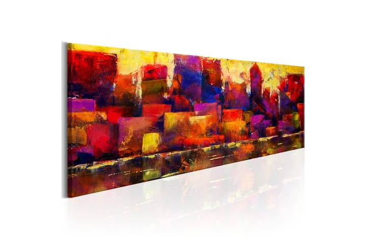 Taulu Colourful City Skyline 120x40 - Artgeist sp. z o. o. - Canvas-taulu - Seinäkoristeet