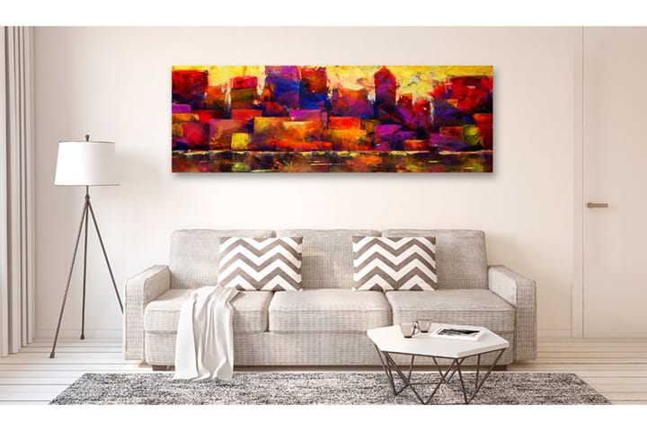 Taulu Colourful City Skyline 150x50 - Artgeist sp. z o. o. - Canvas-taulu - Seinäkoristeet