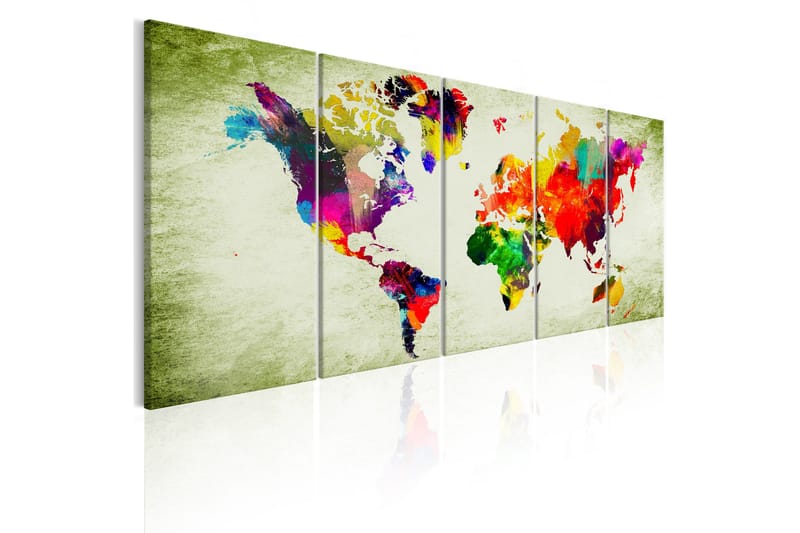 Taulu Colourful Continents 225x90 - Artgeist sp. z o. o. - Sisustustuotteet - Taulu & taide - Canvas-taulu