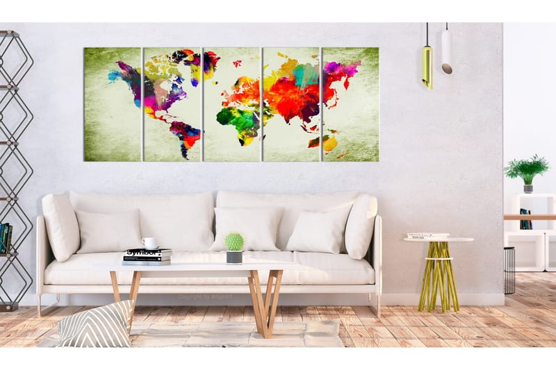 Taulu Colourful Continents 225x90 - Artgeist sp. z o. o. - Sisustustuotteet - Taulu & taide - Canvas-taulu
