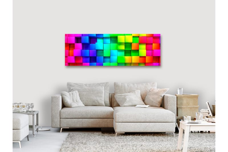 Taulu Colourful Cubes (1 Part) Narrow 120x40, Artgeist sp. z o. o.