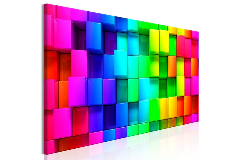 Taulu Colourful Cubes 5 Parts Narrow 225x90 - Artgeist sp. z o. o. - Sisustustuotteet - Taulu & taide - Canvas-taulu