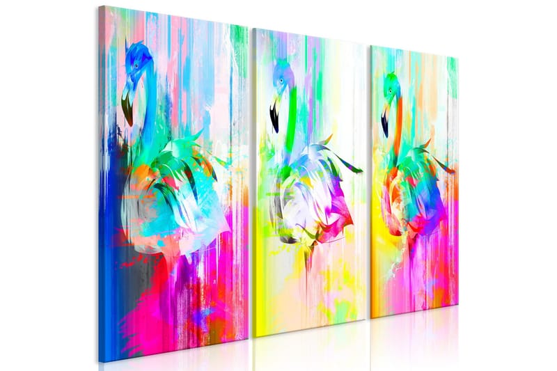Taulu Colourful Flamingos 3 Parts 90x60, Artgeist sp. z o. o.
