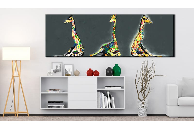 Taulu Colourful Giraffes 120x40, Artgeist sp. z o. o.