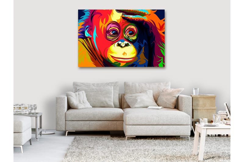 Taulu Colourful Orangutan (1 Part) Wide 120x80, Artgeist sp. z o. o.