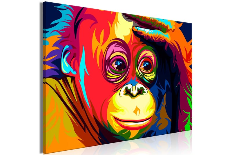 Taulu Colourful Orangutan (1 Part) Wide 120x80 - Artgeist sp. z o. o. - Sisustustuotteet - Taulu & taide - Canvas-taulu