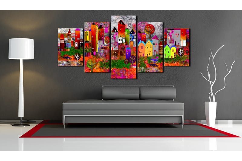 Taulu Colourful Small Town 200x100, Artgeist sp. z o. o.
