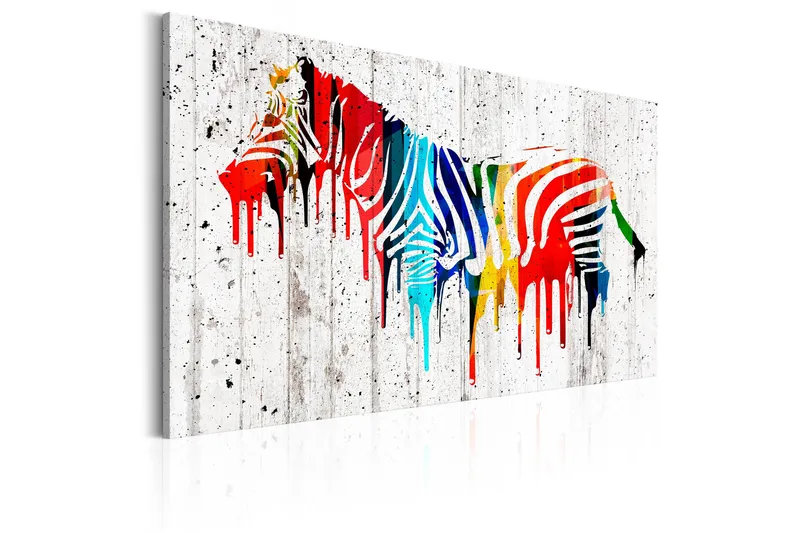 Taulu Colourful Zebra 120x80, Artgeist sp. z o. o.