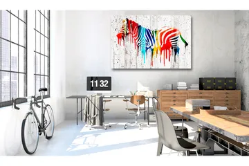 Taulu Colourful Zebra 120x80 - Artgeist sp. z o. o. - Sisustustuotteet - Taulu & taide - Canvas-taulu