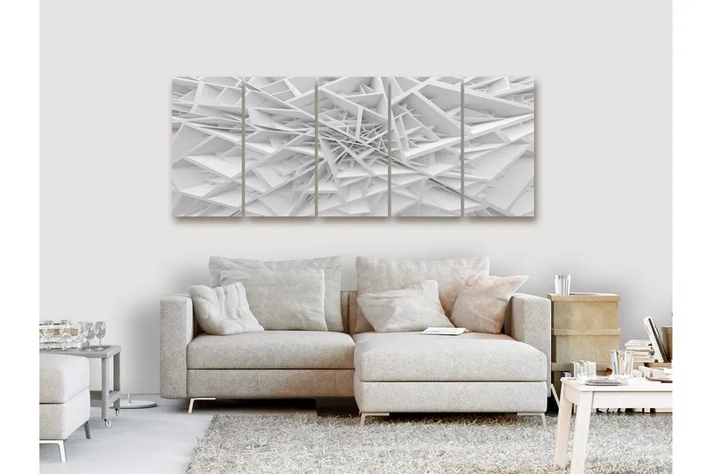Taulu Complicated Geometry 5 Parts Narrow 225x90 - Artgeist sp. z o. o. - Sisustustuotteet - Taulu & taide - Canvas-taulu