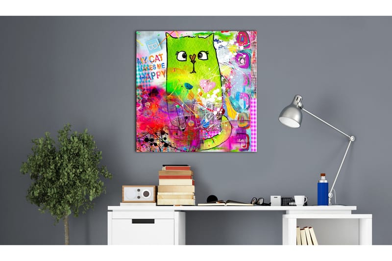 Taulu Crazy Cat 40x40, Artgeist sp. z o. o.