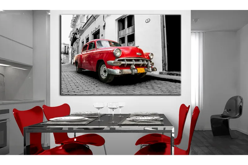 Taulu Cuban Classic Car (Red) 90x60 - Artgeist sp. z o. o. - Sisustustuotteet - Taulu & taide - Canvas-taulu