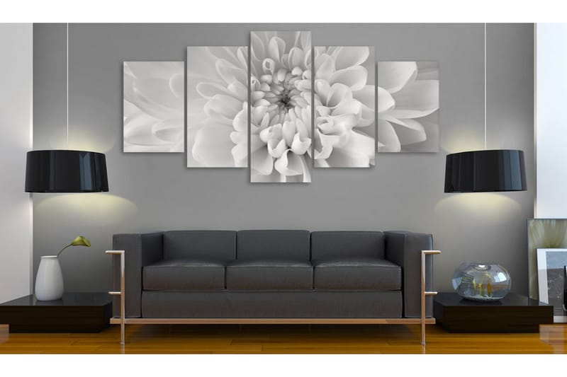 Taulu Dahlia Flower In Grey Shades 100x50 - Artgeist sp. z o. o. - Sisustustuotteet - Taulu & taide - Canvas-taulu