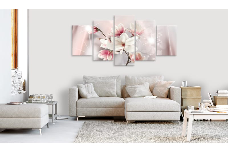 Taulu Dazzling Magnolias 5 Parts Wide 200x100 - Artgeist sp. z o. o. - Sisustustuotteet - Taulu & taide - Canvas-taulu