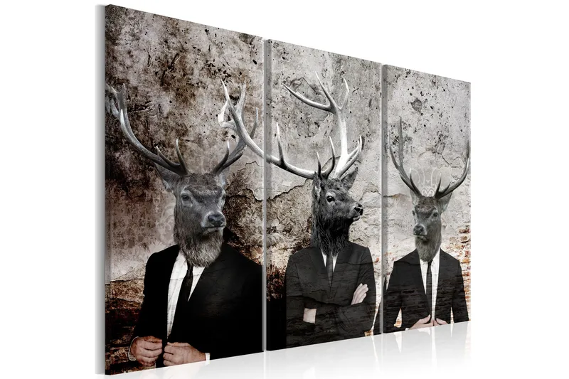 Taulu Deer In Suits 120x80, Artgeist sp. z o. o.