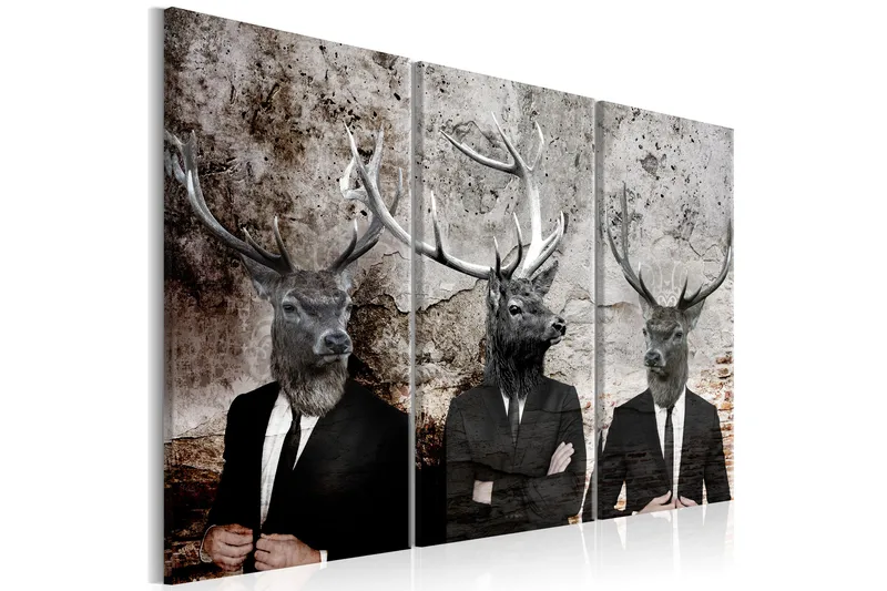 Taulu Deer In Suits 90x60, Artgeist sp. z o. o.