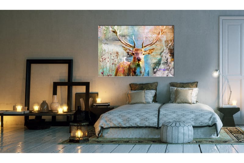 Taulu Deer on Wood 120x80, Artgeist sp. z o. o.