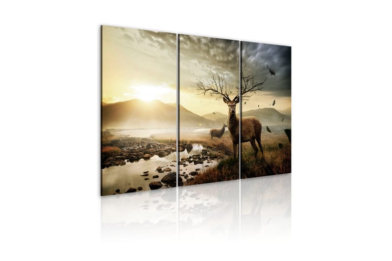 Taulu Deer with a tree-like antlers 90x60, Artgeist sp. z o. o.