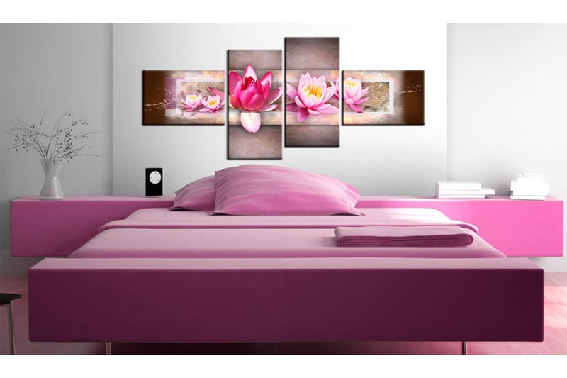 Taulu Delicate Water Lilies 100x45 - Artgeist sp. z o. o. - Sisustustuotteet - Taulu & taide - Canvas-taulu