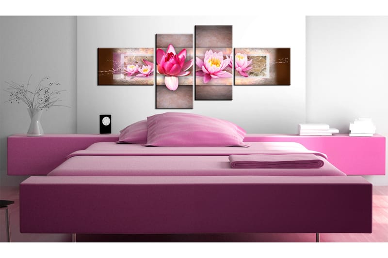 Taulu Delicate Water Lilies 200x90 - Artgeist sp. z o. o. - Sisustustuotteet - Taulu & taide - Canvas-taulu