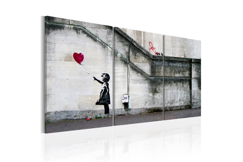 Taulu Det Finns Alltid Hopp Banksy Triptych 60x30, Artgeist sp. z o. o.