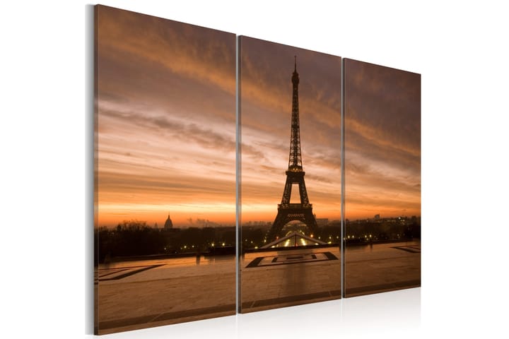 Taulu Eiffel Tower at dusk 90x60 - Artgeist sp. z o. o. - Canvas-taulu - Seinäkoristeet