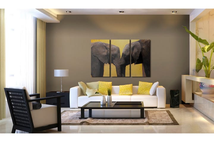 Taulu Elephant Kiss 120x80 - Artgeist sp. z o. o. - Canvas-taulu - Seinäkoristeet