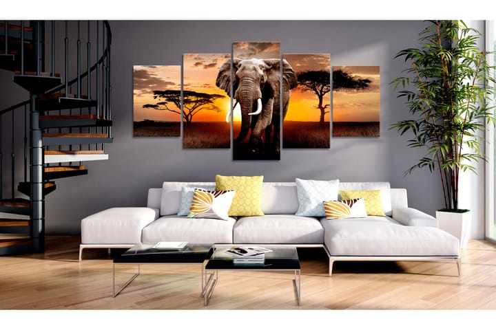 Taulu Elephant Migration 200x100 - Artgeist sp. z o. o. - Canvas-taulu - Seinäkoristeet