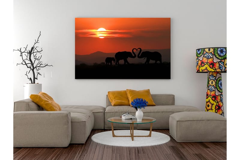 Taulu Elephants in Love (1 Part) Wide 120x80, Artgeist sp. z o. o.