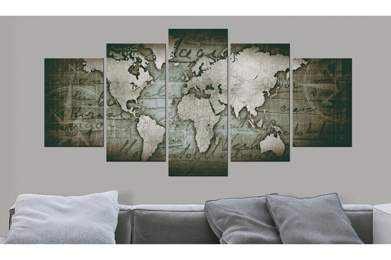 Taulu Emerald Map 100x50 - Artgeist sp. z o. o. - Sisustustuotteet - Taulu & taide - Canvas-taulu
