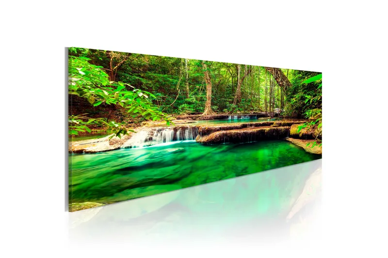 Taulu Emerald Waterfall 135x45, Artgeist sp. z o. o.