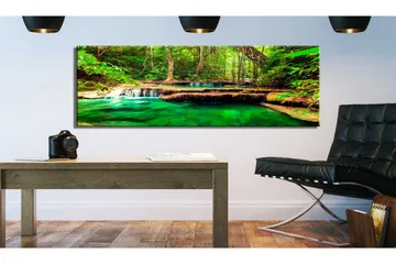 Taulu Emerald Waterfall 135x45 - Artgeist sp. z o. o. - Sisustustuotteet - Taulu & taide - Canvas-taulu