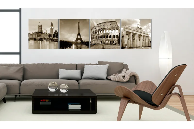 Taulu European Capitals 80x80 - Artgeist sp. z o. o. - Sisustustuotteet - Taulu & taide - Canvas-taulu