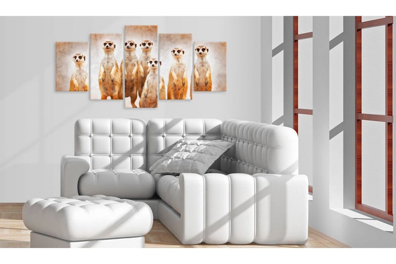 Taulu Family Of Meerkats 200x100 - Artgeist sp. z o. o. - Sisustustuotteet - Taulu & taide - Canvas-taulu