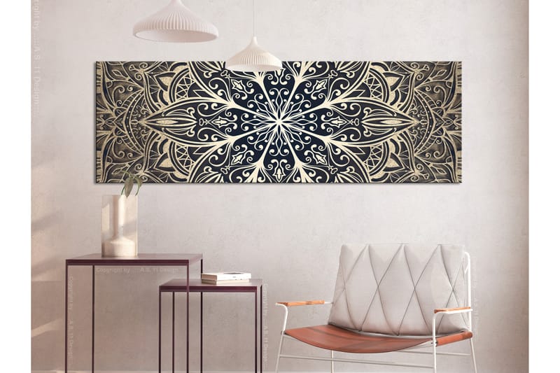 Taulu Feathers (1 Part) Brown Narrow 135x45, Artgeist sp. z o. o.