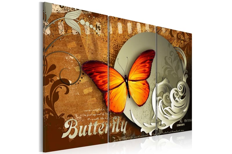 Taulu Fiery Butterfly And Full Moon 90x60, Artgeist sp. z o. o.