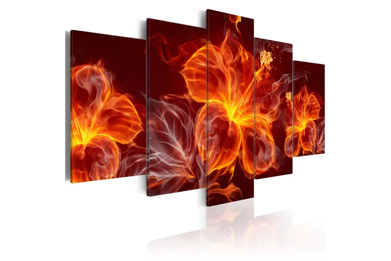 Taulu Fiery Flowers 100x50, Artgeist sp. z o. o.
