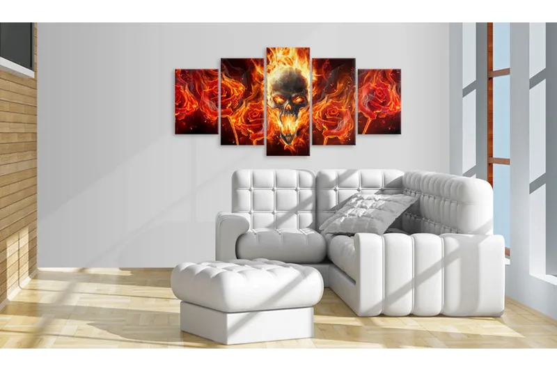 Taulu Fiery Skull 100x50 - Artgeist sp. z o. o. - Sisustustuotteet - Taulu & taide - Canvas-taulu