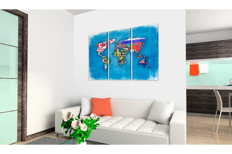 Taulu Flags Of The World Triptych 120x80 - Artgeist sp. z o. o. - Sisustustuotteet - Taulu & taide - Canvas-taulu